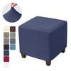 1PC Jacquard Ottoman Stool Cover Square Footstool Covers Stretch Footrest Slipcover Living Room Home Fotstolar Funda De Taburete