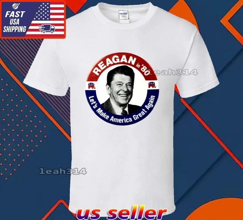 New Shirt Reagan 80 Logo T-Shirt Funny American Usa Unisex Size S-5XL M