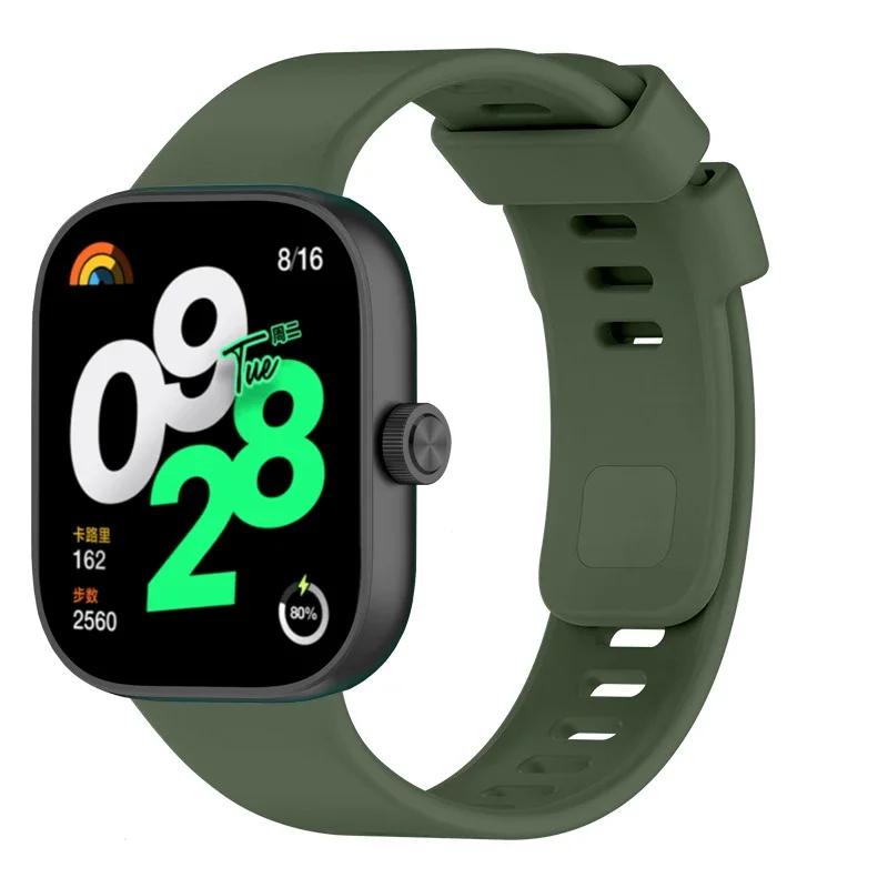 

Оригинальный силиконовый ремешок для часов Redmi 4 SmartWatch WristBand для часов Redmi 4 Bracelet Band Watchband Sport Accessories For Redmi watch4 темно-зеленого