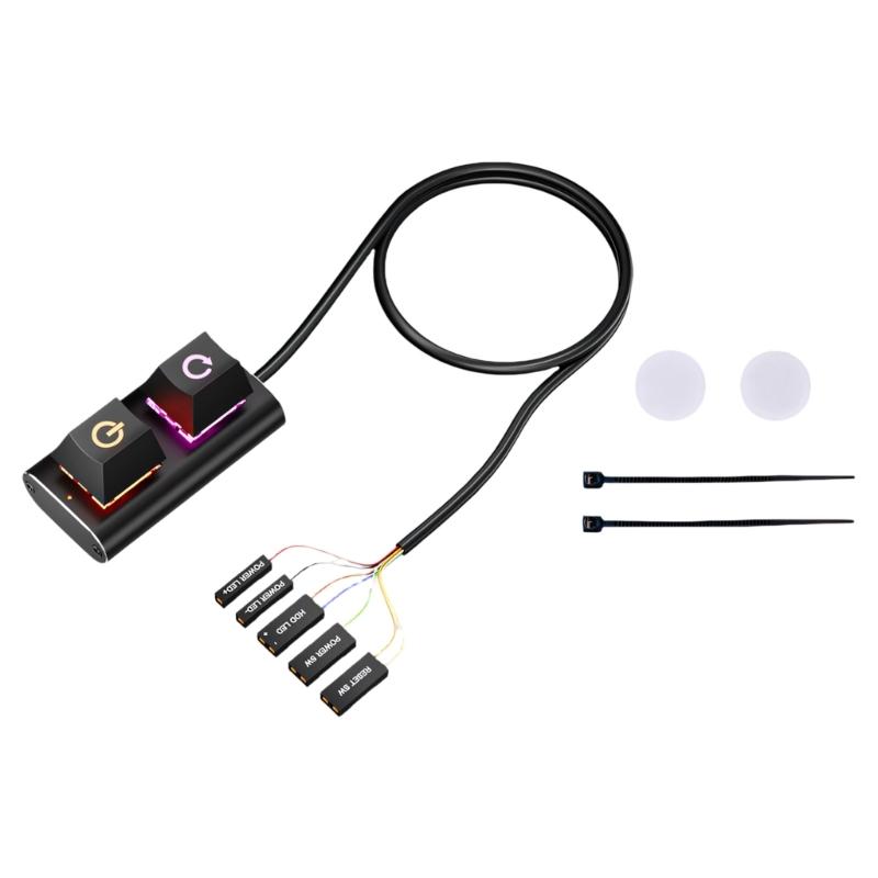 PC Extended External Power Switcher With LED Light And Mechanical Key Switches Easy Installation For Desktop Computer