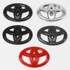 1Pc ABS Car Steering Wheel Decorative Stickers Carbon fiber Emblem For Toyota Hilux Avensis Auris Prius  Verso Camry Accessories