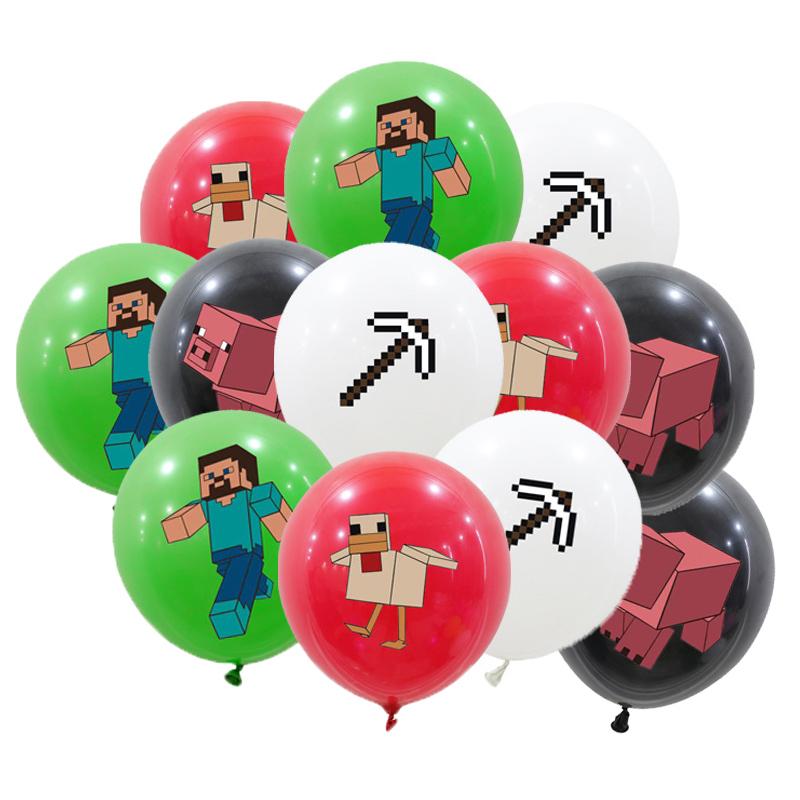 MC Pixel Games Birthday Party Decorations Tableware Cup Plate Napkin Tablecloth My World Balloon Party Favors Gifts Supplies