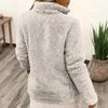 Ladies' Fashionable And Comfortable Half Zipper Solid Color Long Sleeved Casual Top