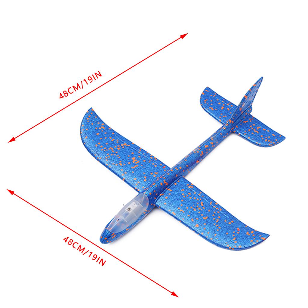 Hand Launch LED Glider Aircraft DIY Night Glow Flying Toy Outdoor Fun Gift for Kids Teens Boys Girls Birthday Party