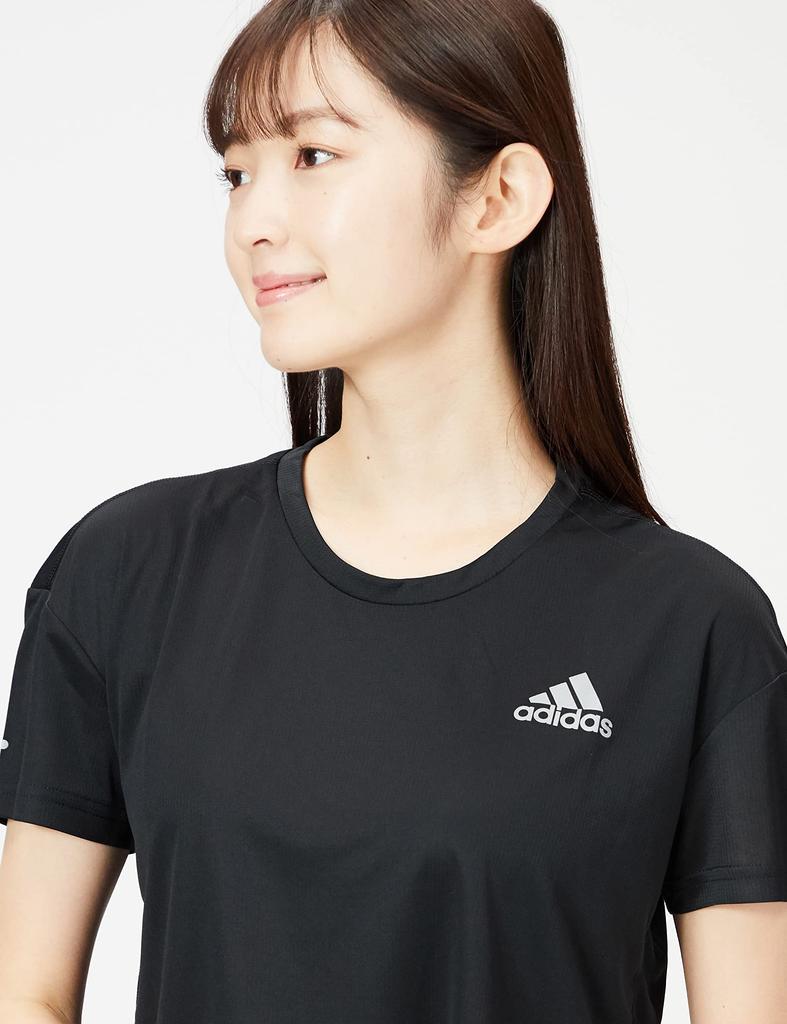 Running Short Sleeve Fast Prime Blue Short Sleeve JLD42 Silver Equivalent To Japanese Size S [Adidas] T-Shirt T-Shirt Women's Black/Reflective