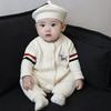 Autumn/Winter Newborn Boys Knitted Jumpsuit: Outdoor & Crawling Wear