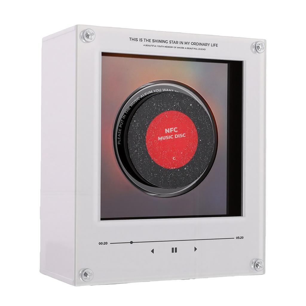 Imanes para Nevera Musicales con Reproductor de Discos NFC Set Reproductor de Música de 256G con Luz para Nevera Escritorio Musical Único