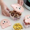4 PIECES/SETS FOR CHILDREN Plastic Cartoons Cute Bento Box Japanese Full Storage Container For Children Student Kitchen Microwave Kitchen Microwave Lu
