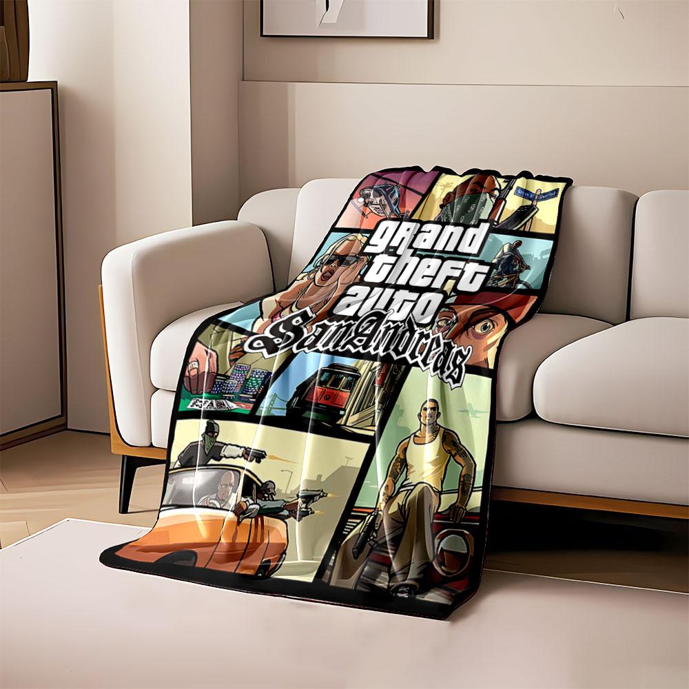 

Multiple scenes portraying action, crime, vehicles, and urban life dynamics. for all seasons blanket lunch break throw gift 80cm x 120cm