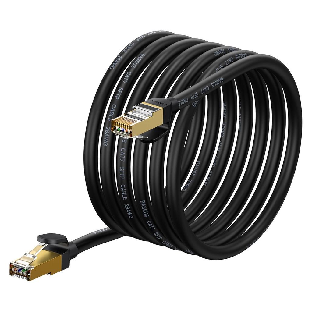 Baseus Speed Seven RJ45 Ethernet Cable 10Gbps 5m Black (WKJS010501)