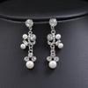Style Rhinestone Water Drop Earrings Bridal Wedding Jewelry Set Women Necklace Dangle Earrings