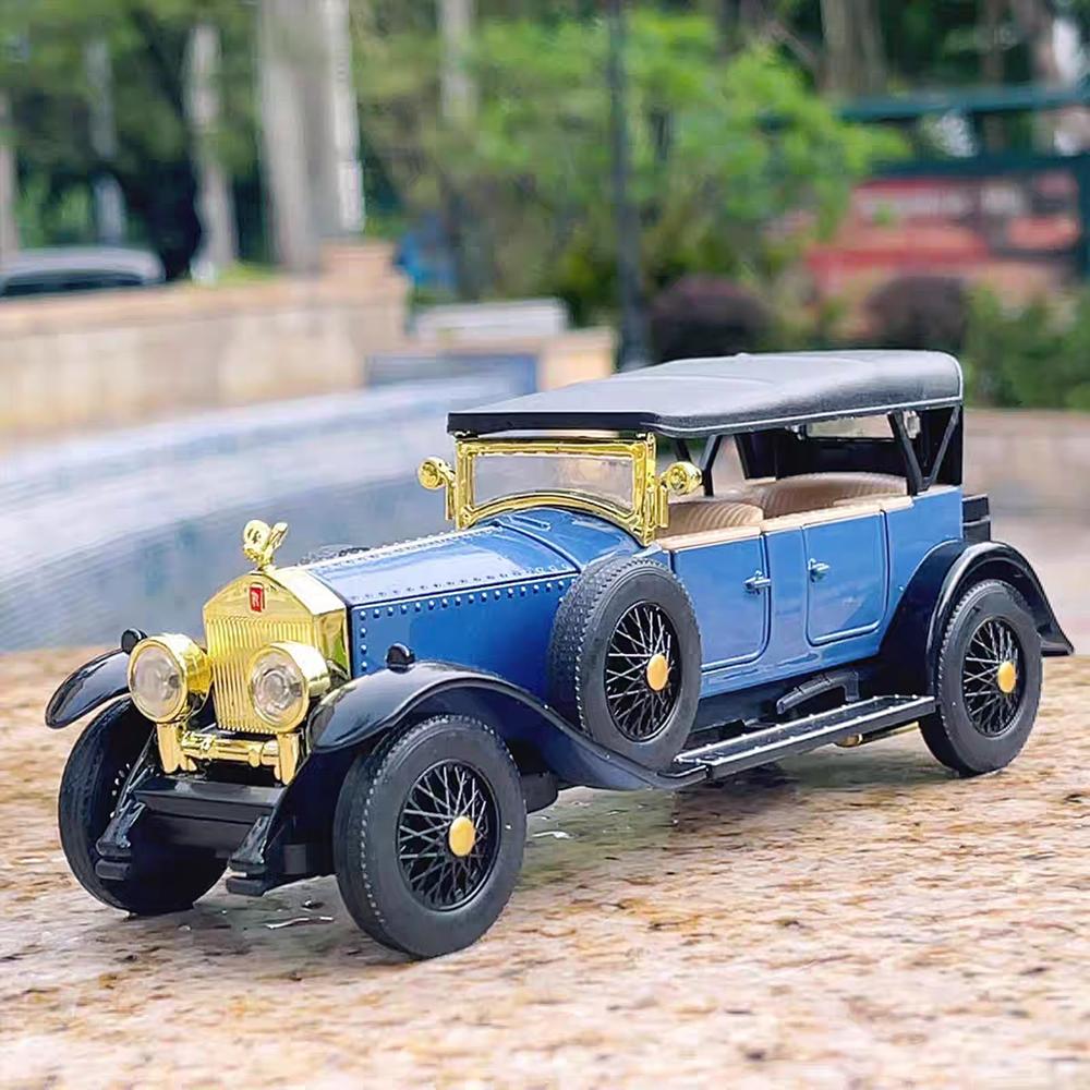 1:32 Scale Alloy Rolls Royce Phantom 500K Vintage Cars Model Toys Wheel Shock Absorption Pull Back Vintage Vehicle for Boys' Toy