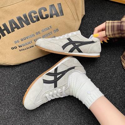 2025 Dexun Schuhe Damen vielseitige neue Frühjahr/Sommer Retro Forrest Gump Schuhe flachsohlige kleine Freizeitsportschuhe