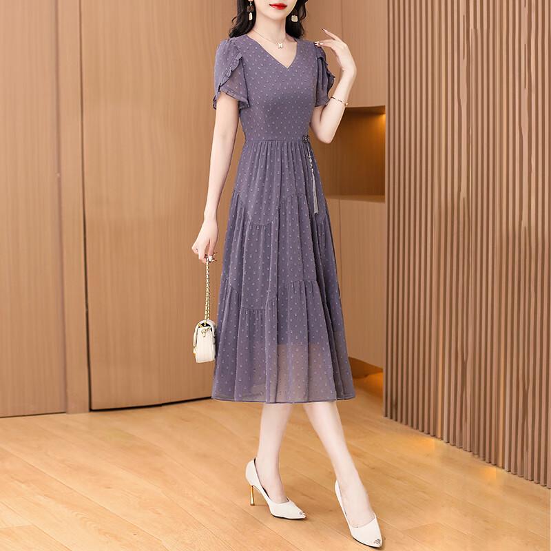 Kebeier Summer Floral Polka Dot A-Line Dress