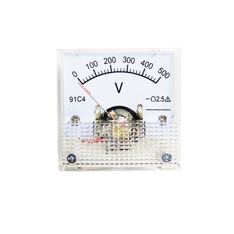 DC Voltmeter Analog Voltage Meter Mechanical Pointer Type 91C4-V Volt Meter 45*45mm