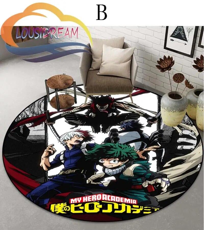 Cartoon My Hero Academia patternCarpet Round Carpet Home Decor Anti-slip  Area Rug {Customize Your Picture}