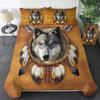Moon Child Black Cold Art Moon Fox Duvet Cover Set Moon and Stars Bedding Set Black and White Fox Comforter Cover for Girl Boy