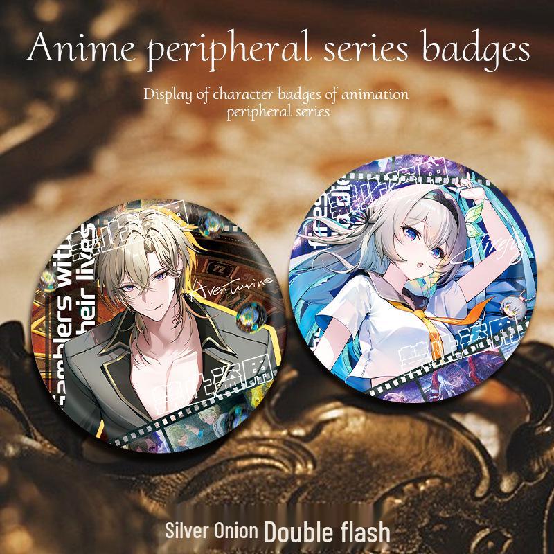 Honkai Star Rail Silver Onion Double Flash Firefly Badge - Anime Game Gift