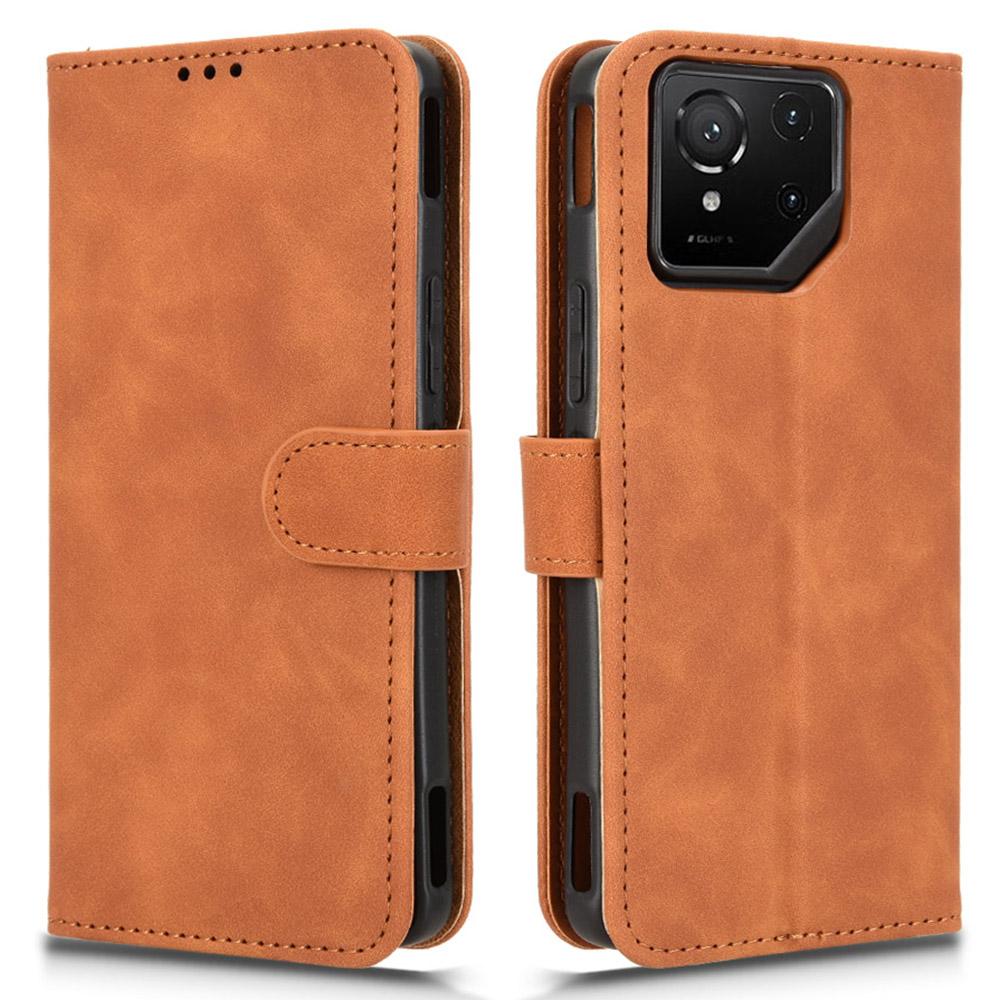 Pro Asus ROG Phone 9 5G Kožené pouzdro Skin Feel Odolné proti pádu Peněženka Flip Kryt na telefon