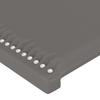 Bed Frame with Headboard Grey 140 x 200 cm Artificial Leather