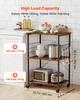 Kitchen Utility Cart, 3 Tier 60 Cm Microwave Stand Coffee Cart, Heavy Duty Storage Rack, Service Trolley On Wheels, Industrial Rolling Work Table with
