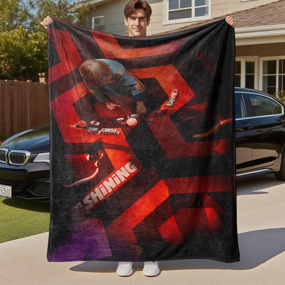 1pc The ShiningOutdoor Flannel Blanket Soft Plush Decor for Picnics, camping,Bedroom, Playroom, or Lunch Break, Perfect Gift