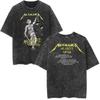 Metallica ...And Justice for All Lady Justice Double Sided Graphic Print Vintage Washed Oversized Heavy Metal Band Streetwear T-Shirt