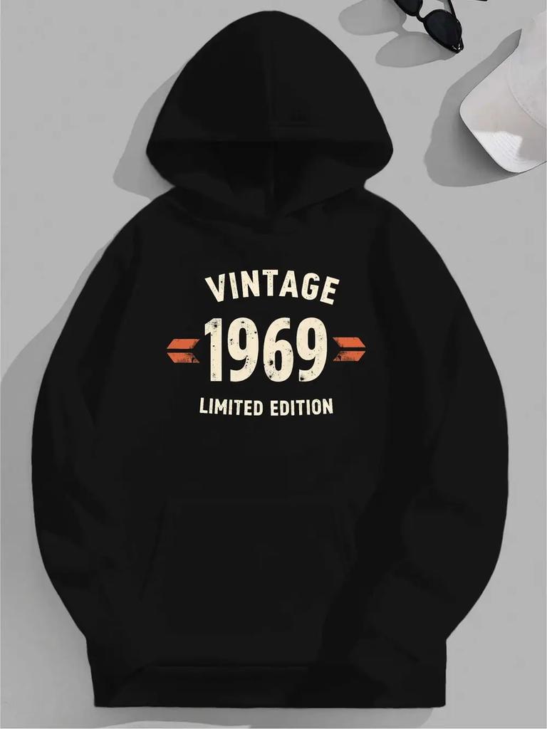 Plus Size Vintage 1969 Limited Edition Hoodie - Grunge Style