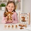 DIY Patchwork Animal Kit, Hand Sewing Craft Set with Pre-Cut Fabric Stuffing Buttons Threads, Cute Plush Animal Craft Kit Gift for Craft Lovers