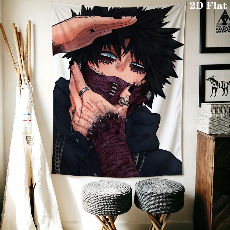 My Hero Academia Wall Tapestry Aesthetic Wall Hanging Printed Fabric Blanket Decorative Tapestries for Bedroom Living Room Home Decor