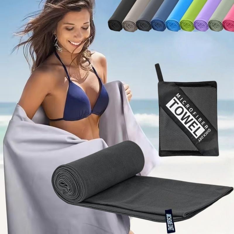 Toalha de Microfibra Leve Absorvente Secagem Rápida Toalha de Praia Viagem Ginásio Natação