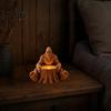 Thoughtful Housewarming Gift Giant Forest Creature Statue Candle Holder, Sitting Tree Stump Tealight Candlestick, Whimsical Cabin Accessories