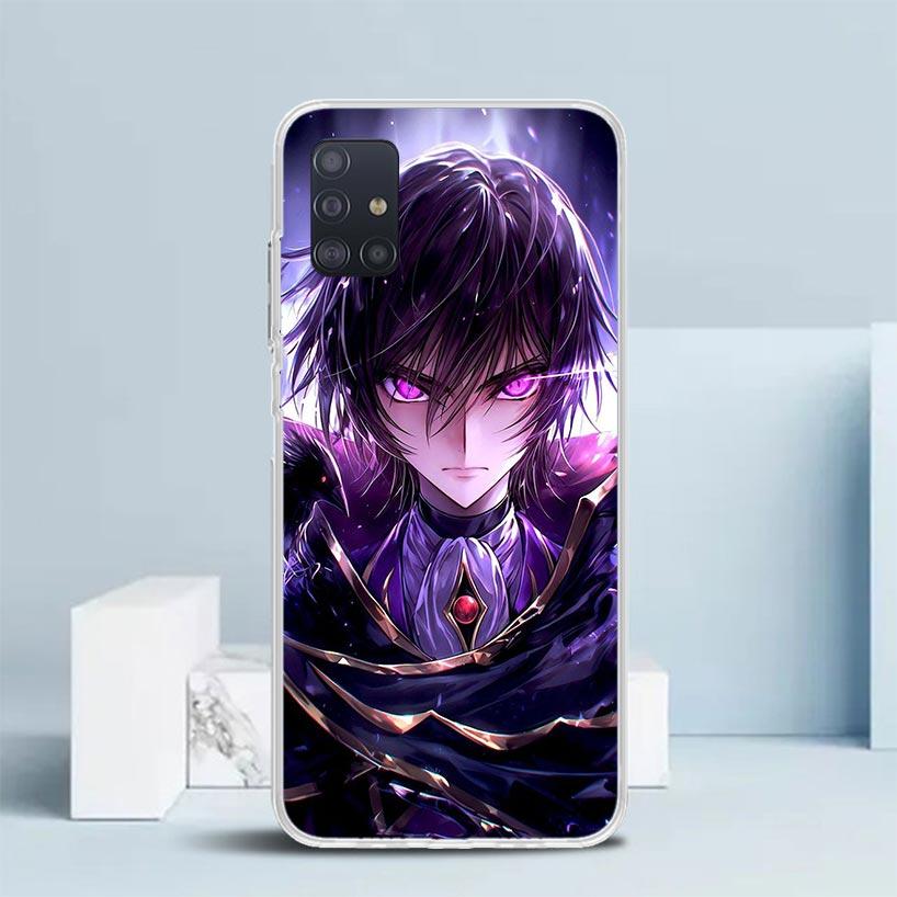 Code Geass Anime Soft Cover for Samsung Galaxy A12 A22 A32 A52 A72 A02S Phone Case Note 20 Ultra 10 S10 Plus A51 A71 A50S A20S A