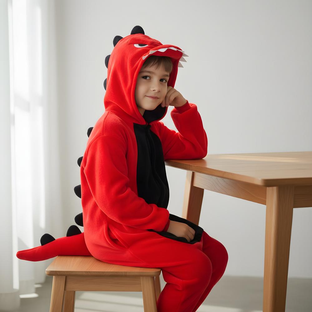 Piżama Onesie Kigurumi Kostium Przebranie Dinozaur Dzieci 115-125Cm
