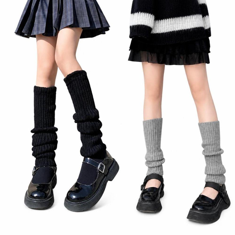 40/5070cm Length Knitted Leg Warmers Knitted Wool Leg Warmers Vintage Crochet Socks Autumn Winter