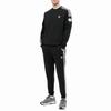 Adidas Originals Kleeblatt-Logo Drei Streifen Fleece Rundhals-Sweatshirt Herren Sweatshirt Schwarz GN3545