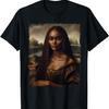 Afro Queen Mona Lisa Melanin Black History Month For Women T-Shirt