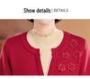 Mom's Stylish Winter Two-Piece Look Warm Base Layer Shirt for Middle-Aged & Elderly Women, Fleece-Lined Thickened Sweater