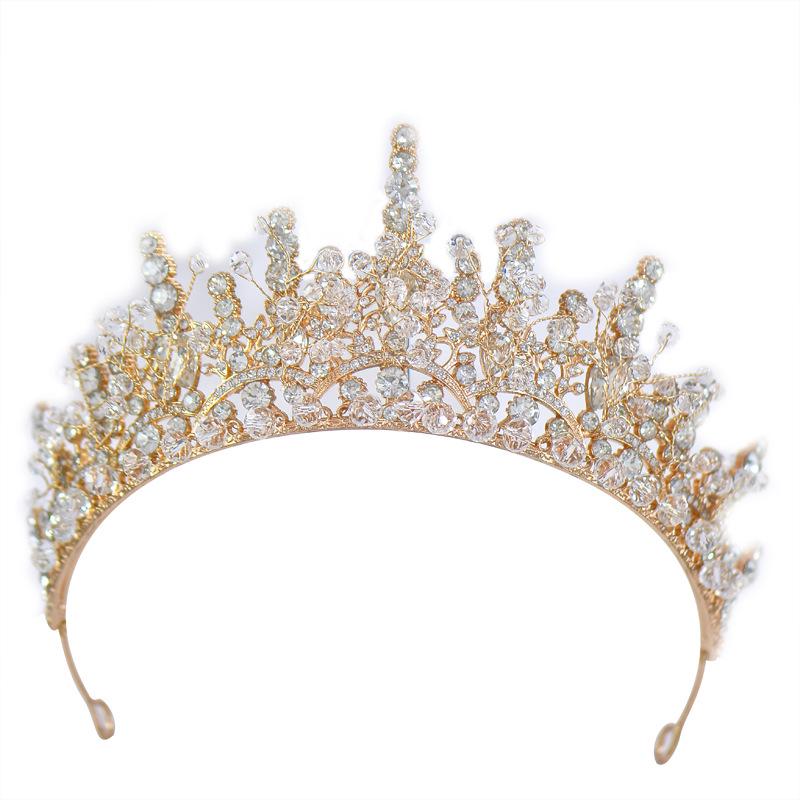 Elegant Rhinestone Crown Tiara for Bridal Wedding or Birthday
