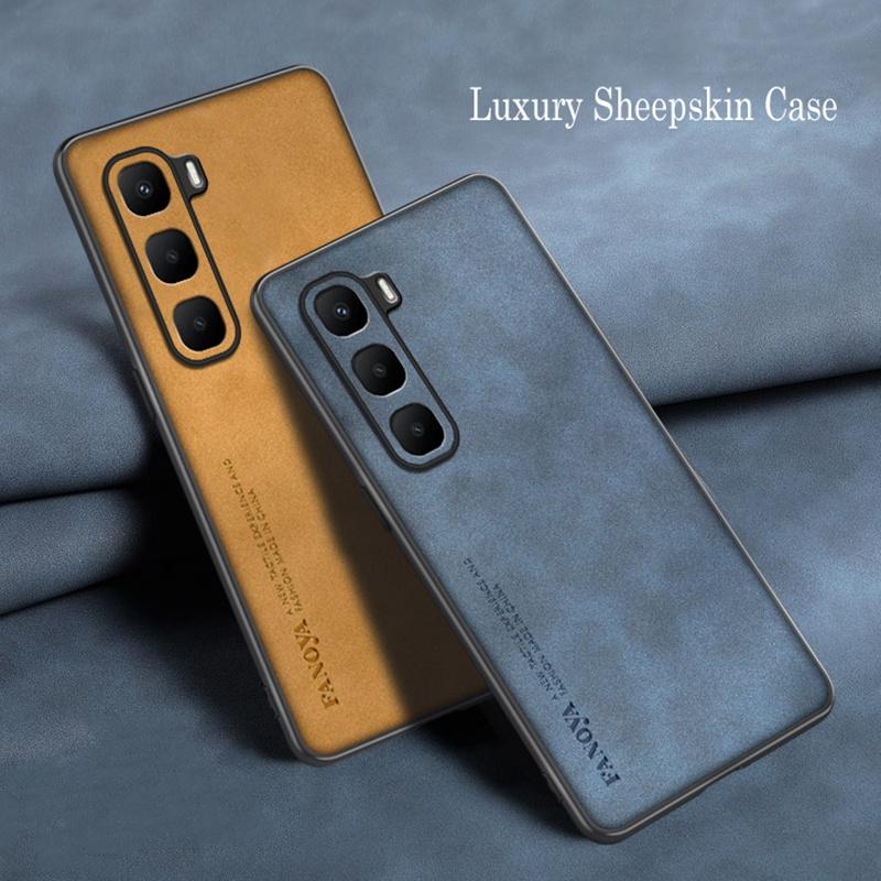 Luxusní nárazuvzdorné silikonové pouzdro z ovčí kůže pro Infinix Hot 60 Hot60 Pro Plus 60i Kryt na telefon Coque