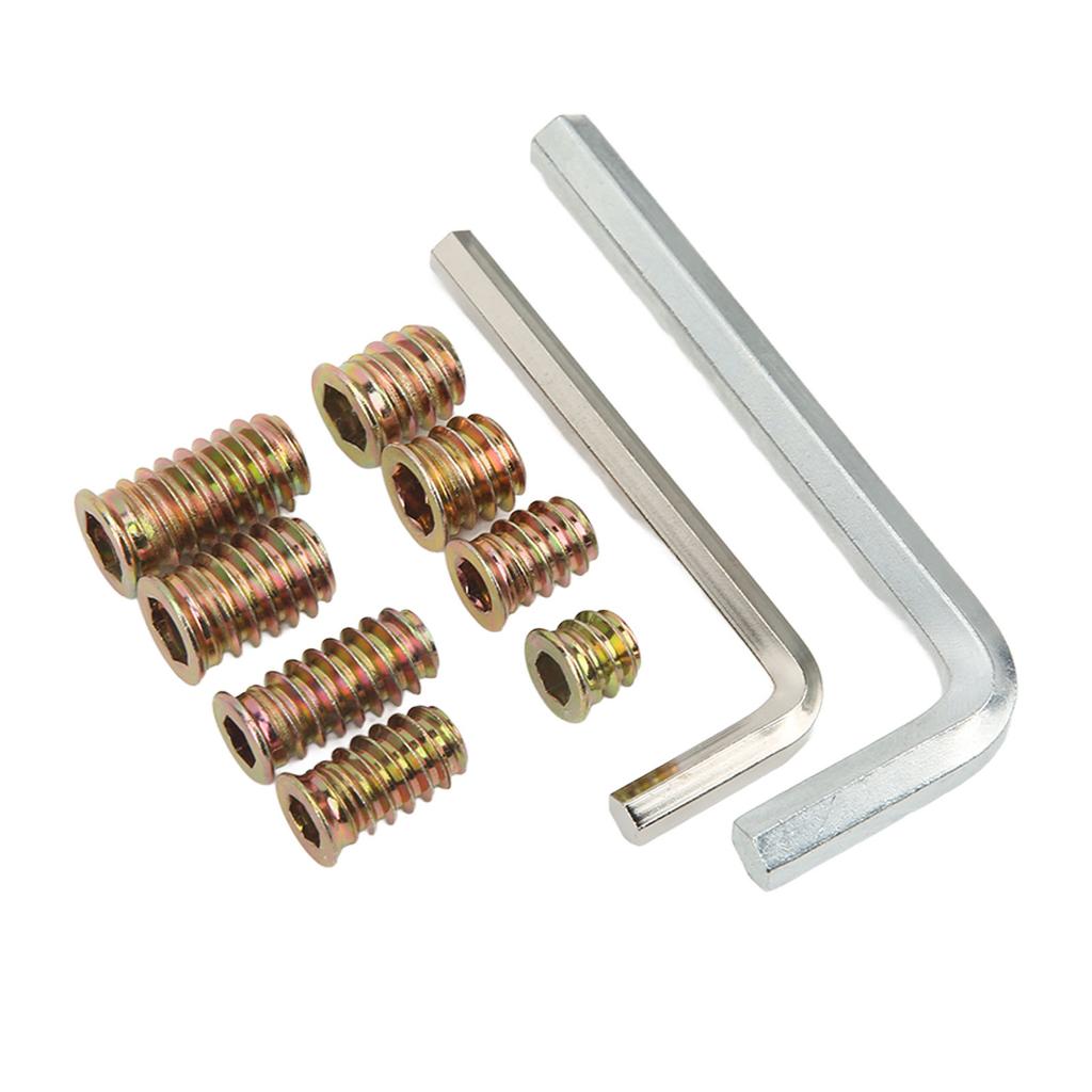 122PCS Metric Threaded Insert Carbon Steel Galvanized Female Male Thread Furniture Bolt for Closet