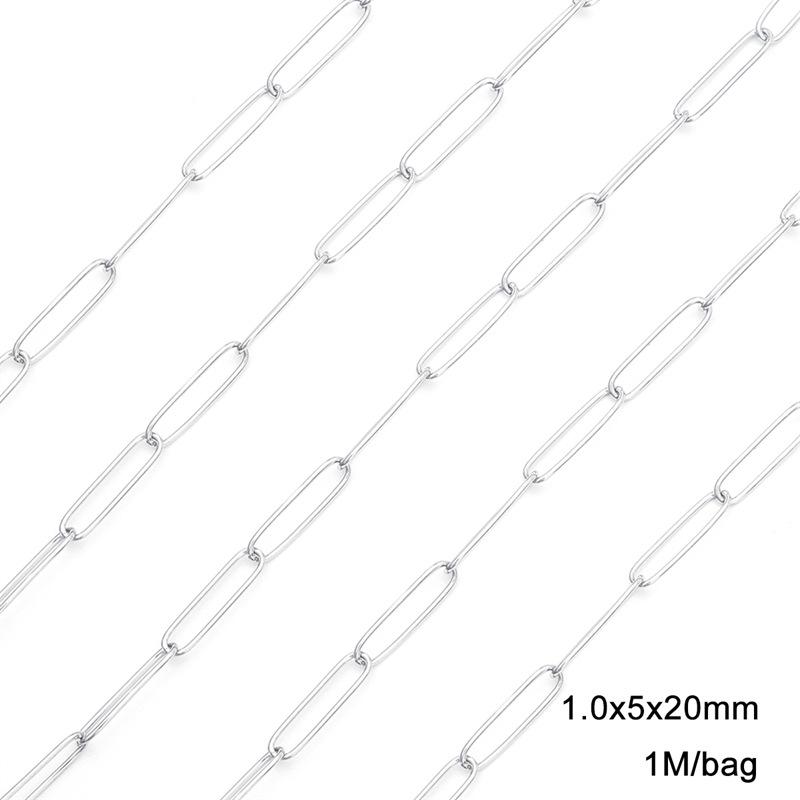 DIY Jemný řetízek z nerezové oceli 304 a titanové oceli pro klíčenky, reklamní displeje, tašky a šperky.