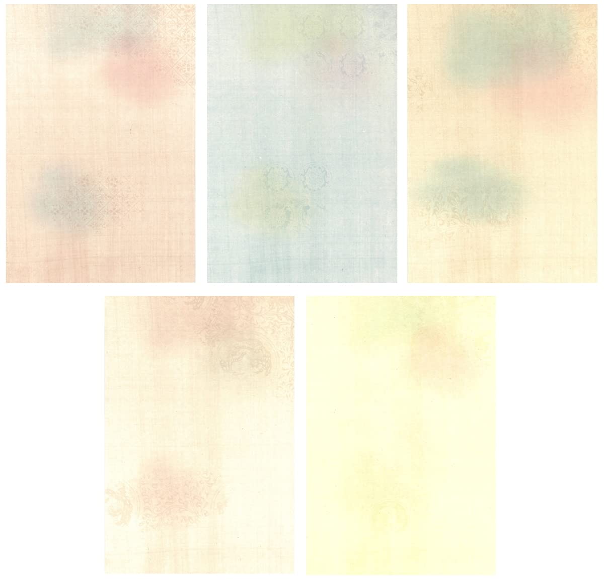 

Kobaido Kana Paper, Shika-no, Half-size, 50 sheets (5 designs, 10 sheets each)