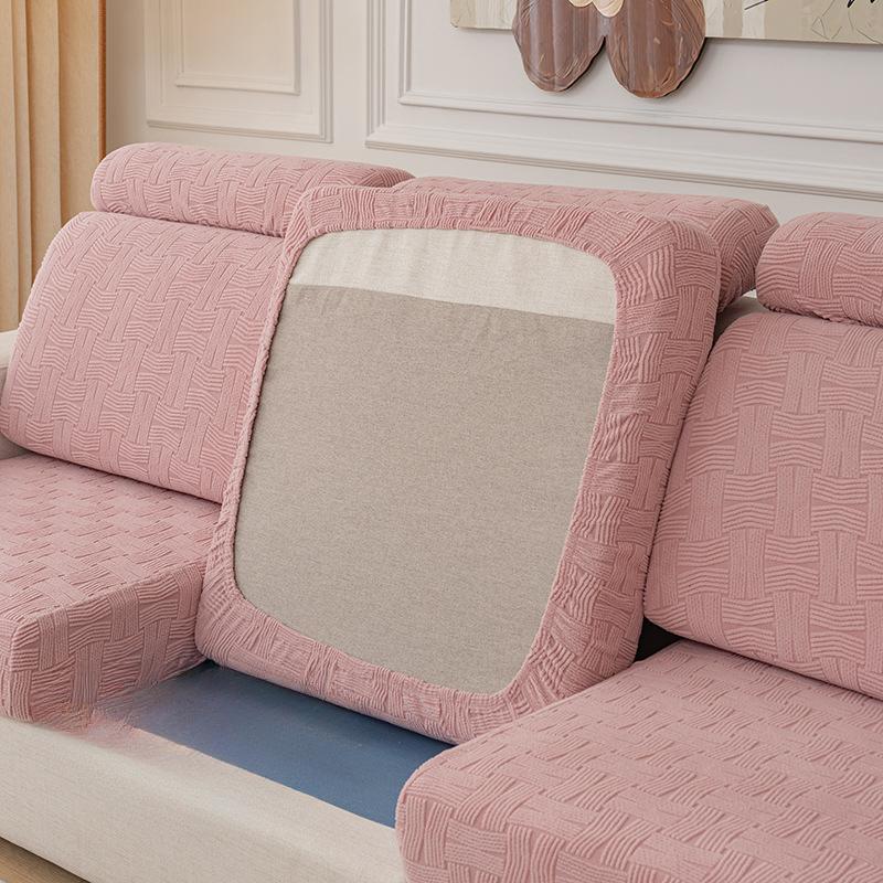 Stretch Pinstripe Suede Sofa Cover Non-Slip Simple Modern Sofa Cover All-Inclusive Universal Cover