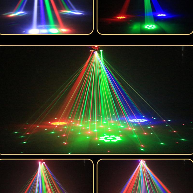 80W 6-Arm Disco Party Stage LED Moving Head Wash Light with DMX512 Control Mode