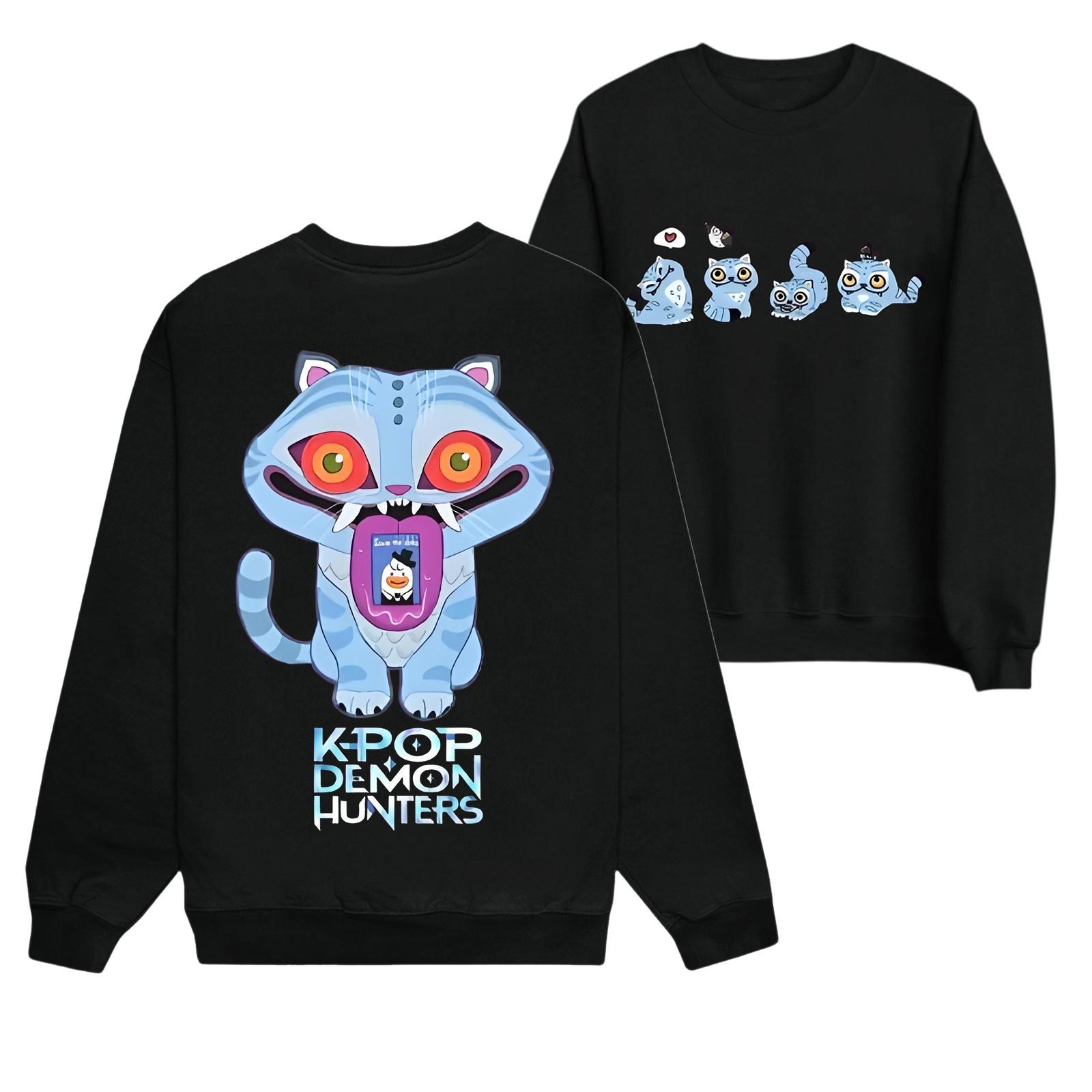 

Жіночий модний повсякденний світшот з принтом, з довгим рукавом і круглим вирізом L чорний