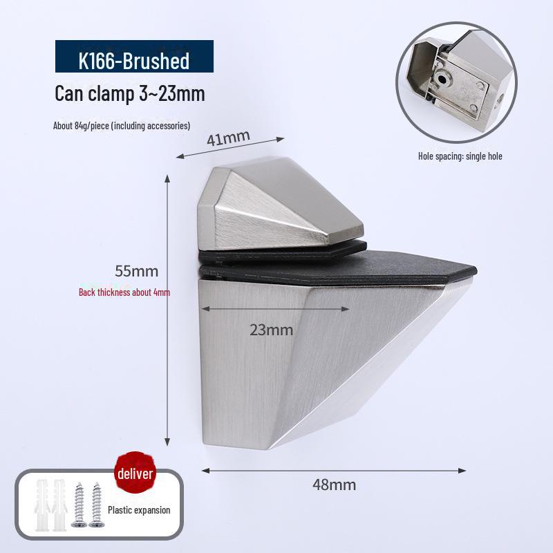 F-shaped Duckbill Glass Clamp for Bathroom/Kitchen 