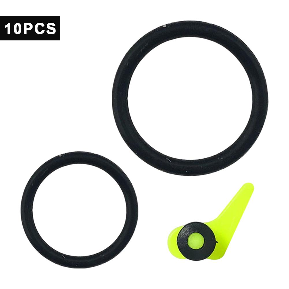 For Fishing Rod with Silicone Ring Plastic Lure Hook Fixer Portable Fishing Accessory 10PCS Hook Keeper