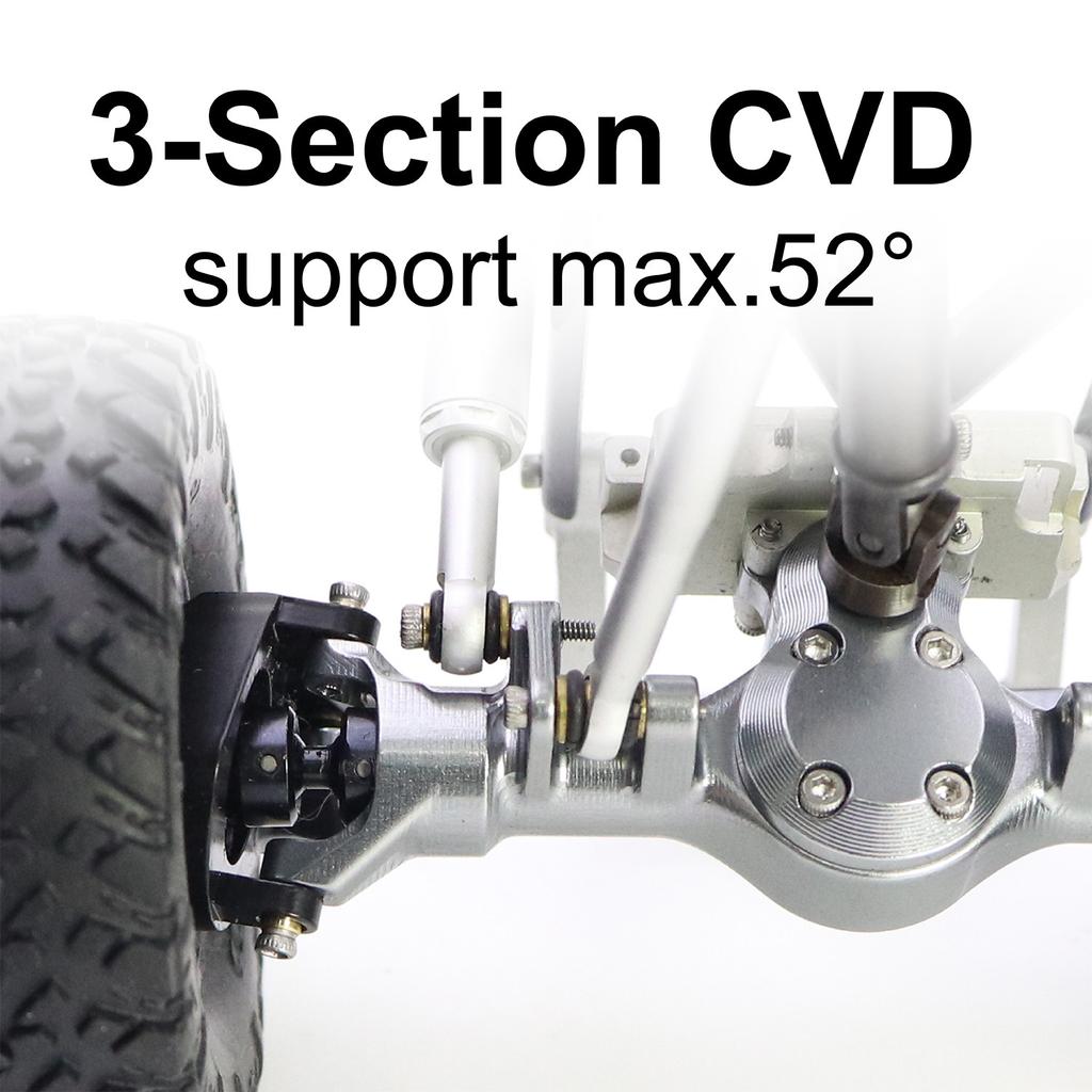 Metal Front and Rear Axle Assembly Chassis Upgrade and Reinforcement Increased Weight for 1/24 Axial SCX24 RC Car Toy Parts