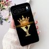 For Google Pixel 9 Pro 9a Pixel9 Fashion New Crown Letter Phone Case For Google Pixel 9 Pixel9a 9Pro Black Silicone Soft Cases